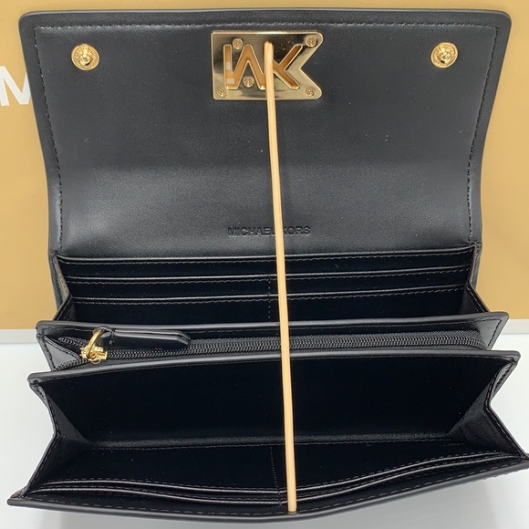NWT MICHAEL KORS MIMI LARGE BIFOLD WALLET BLACK COLOR - Picture 4 of 16